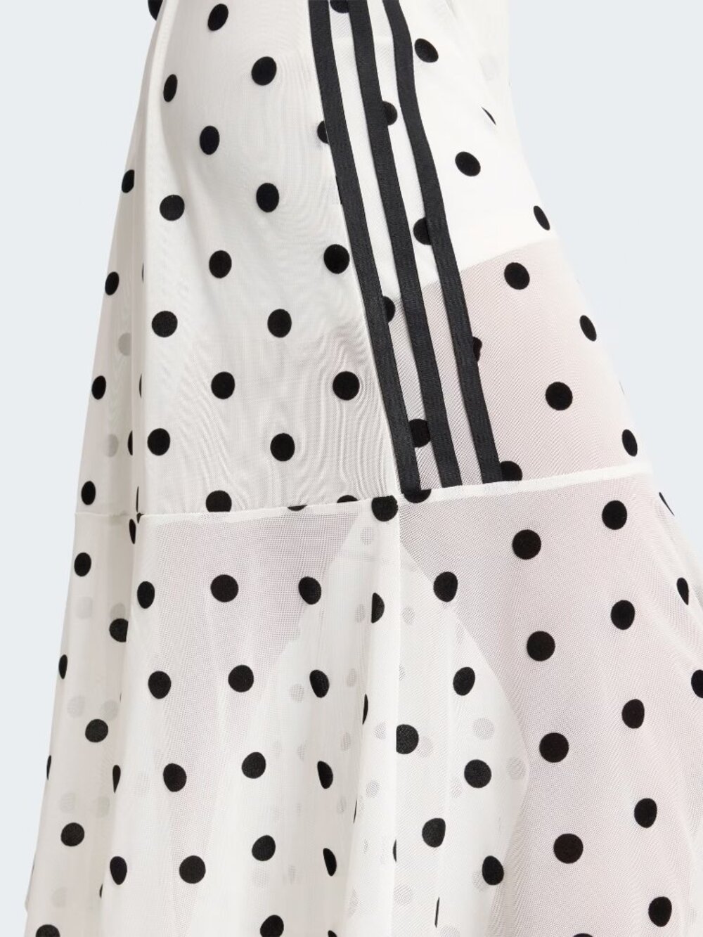 Adidas White Sheer Midi Skirt with Polka Dots NWT - Picture 5 of 6